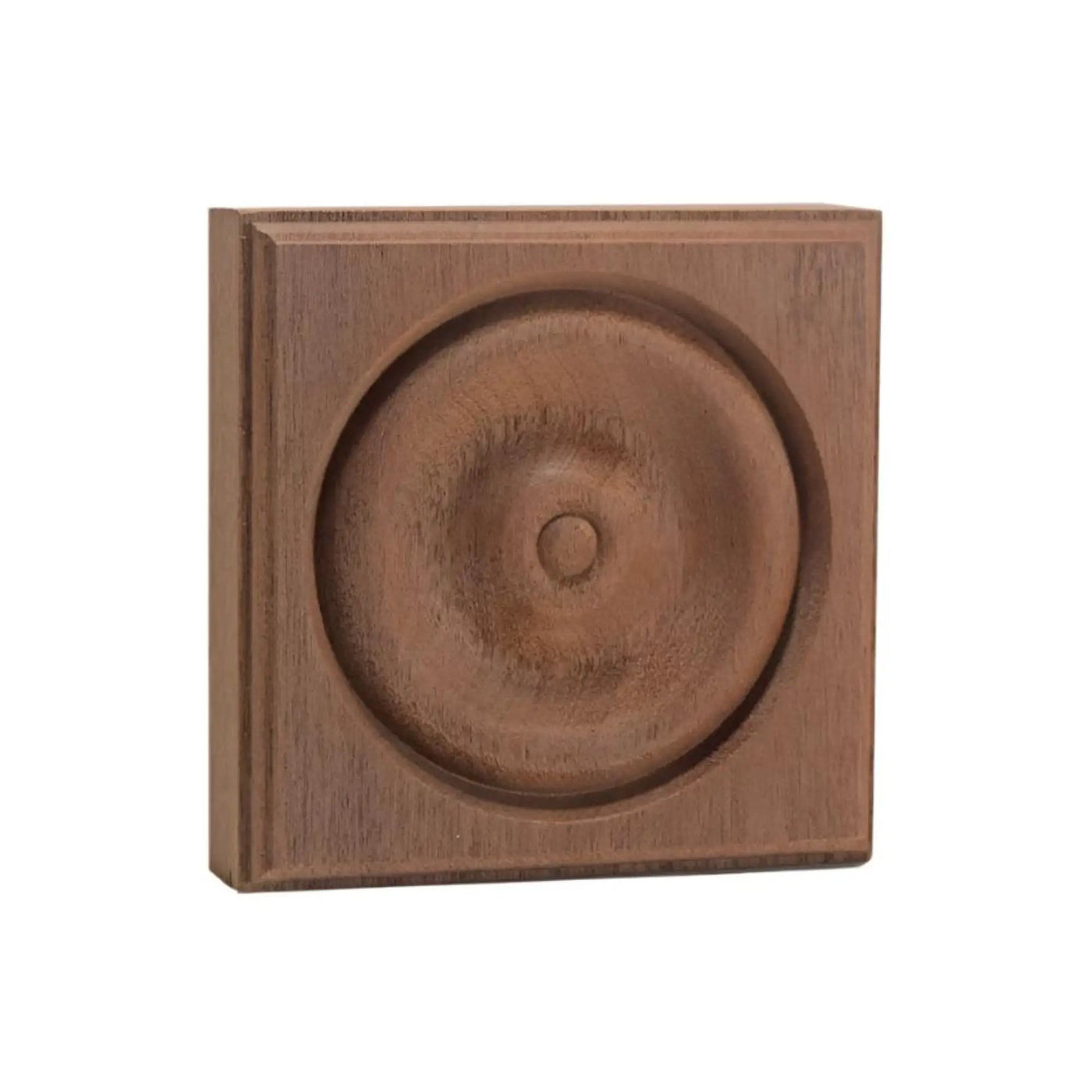 EWAP40 Rosette Casing Corner Block 1 inch x 4 inch Square Unfinished by NewMouldings