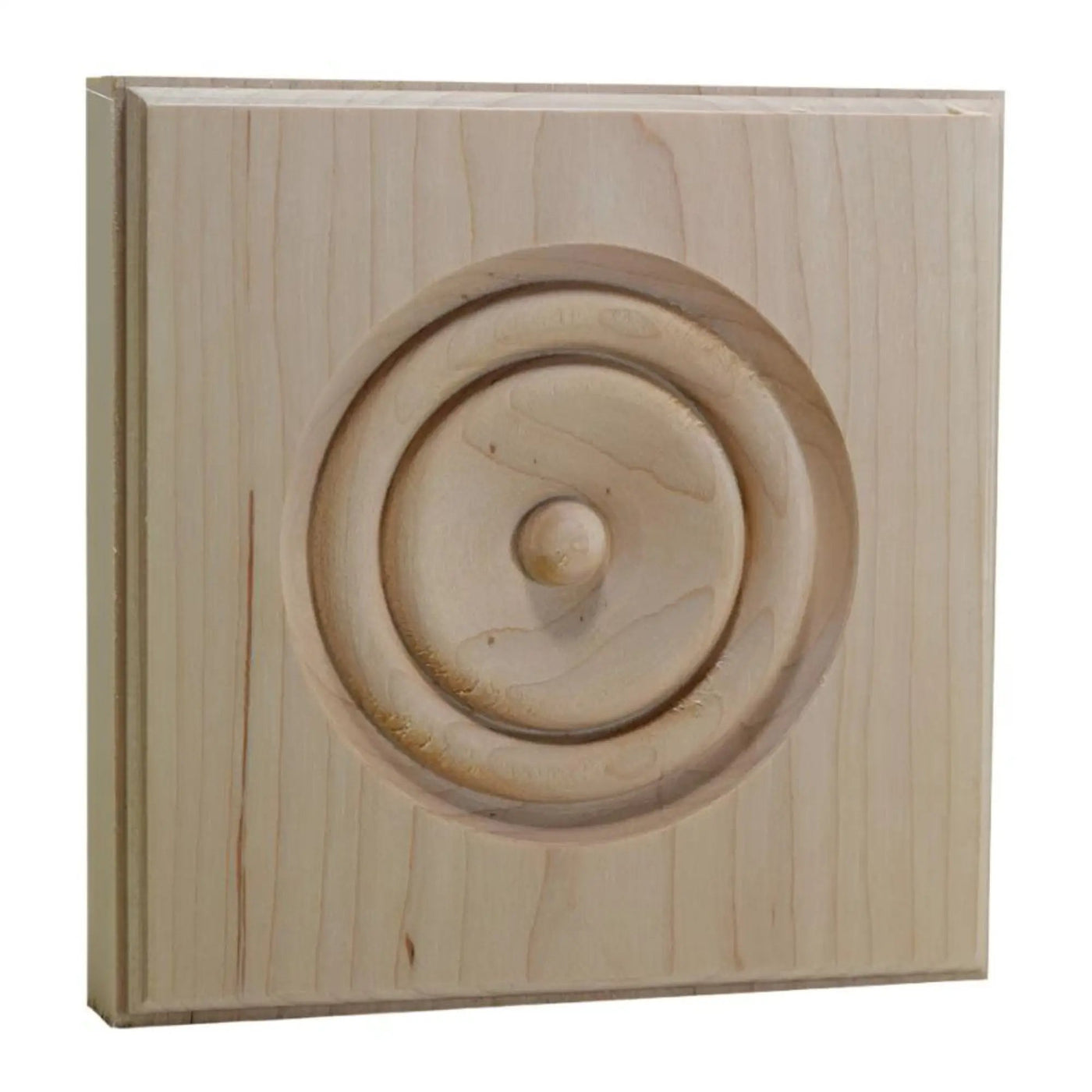 EWAP90 Rosette Casing Corner Block 1 inch x 5-1/2 inch Square Unfinished by NewMouldings