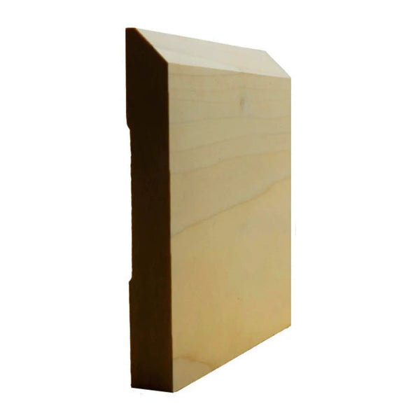 EWBB15 Beveled Edge Baseboard 5-1/4" Tall x 11/16" Moulding Unfinished