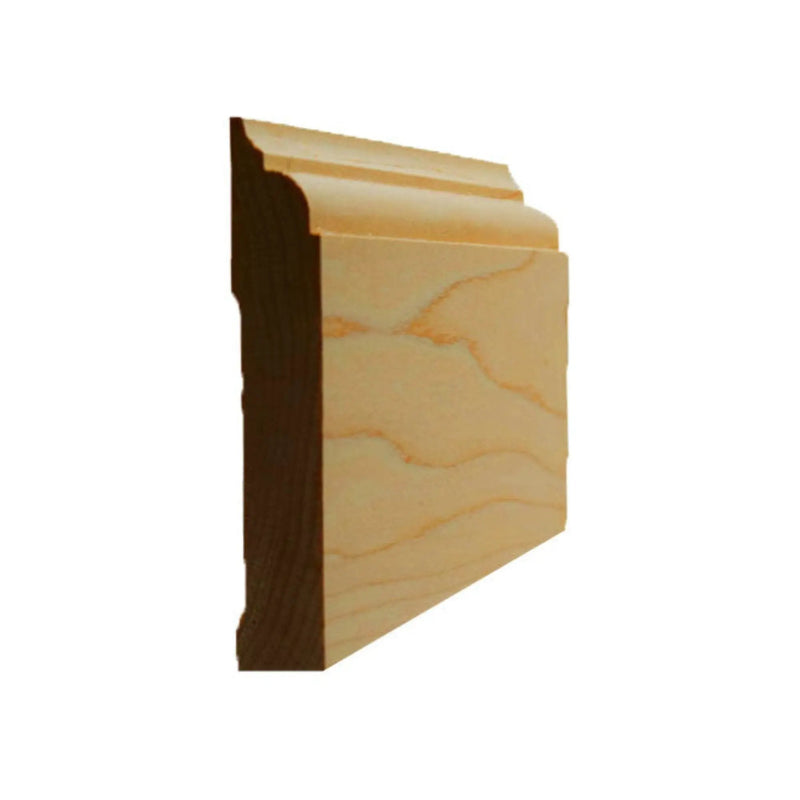 EWBB22 Nose & Cove 3-1/2" Tall x 11/16" Baseboard Moulding. Unfinished by NewMouldings