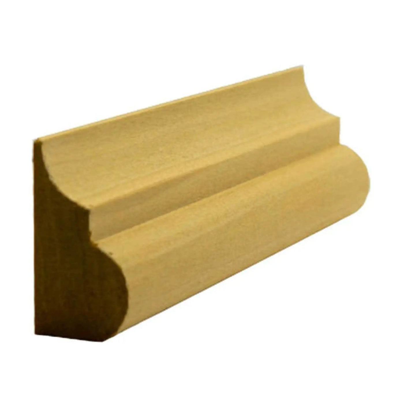 EWBC26 Nose and Cove 1-7/16" Tall x 3/4" Base Cap Moulding. Unfinished by NewMouldings