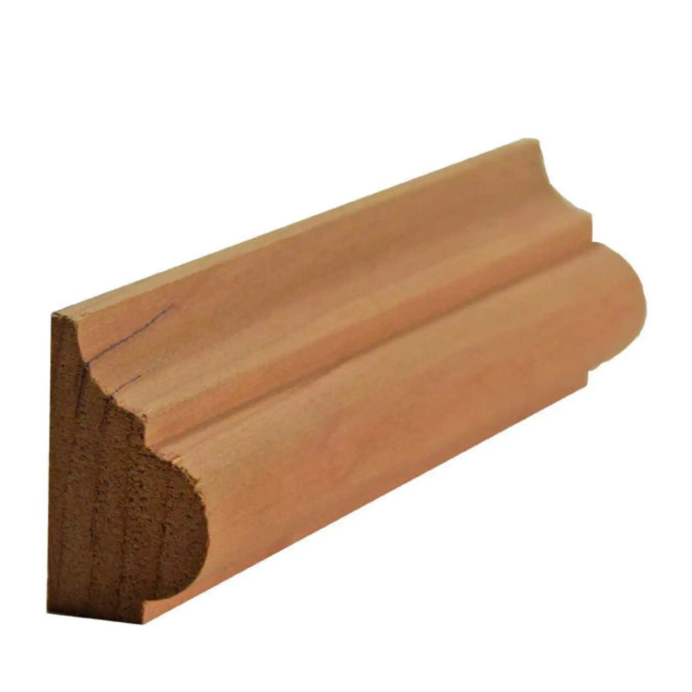 EWBC27 Nose and Cove 1-1/4" Tall x 3/4" Base Cap Moulding. Unfinished by NewMouldings