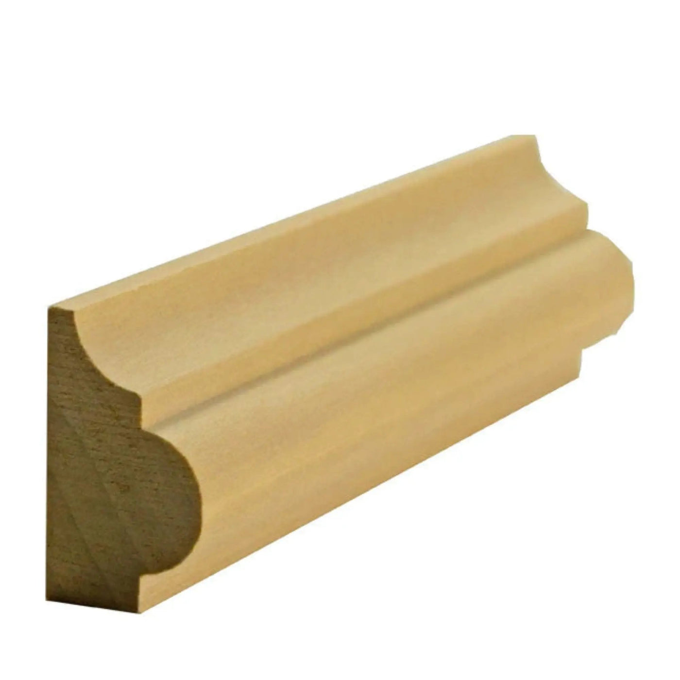 EWBC27 Nose and Cove 1-1/4" Tall x 3/4" Base Cap Moulding. Unfinished by NewMouldings