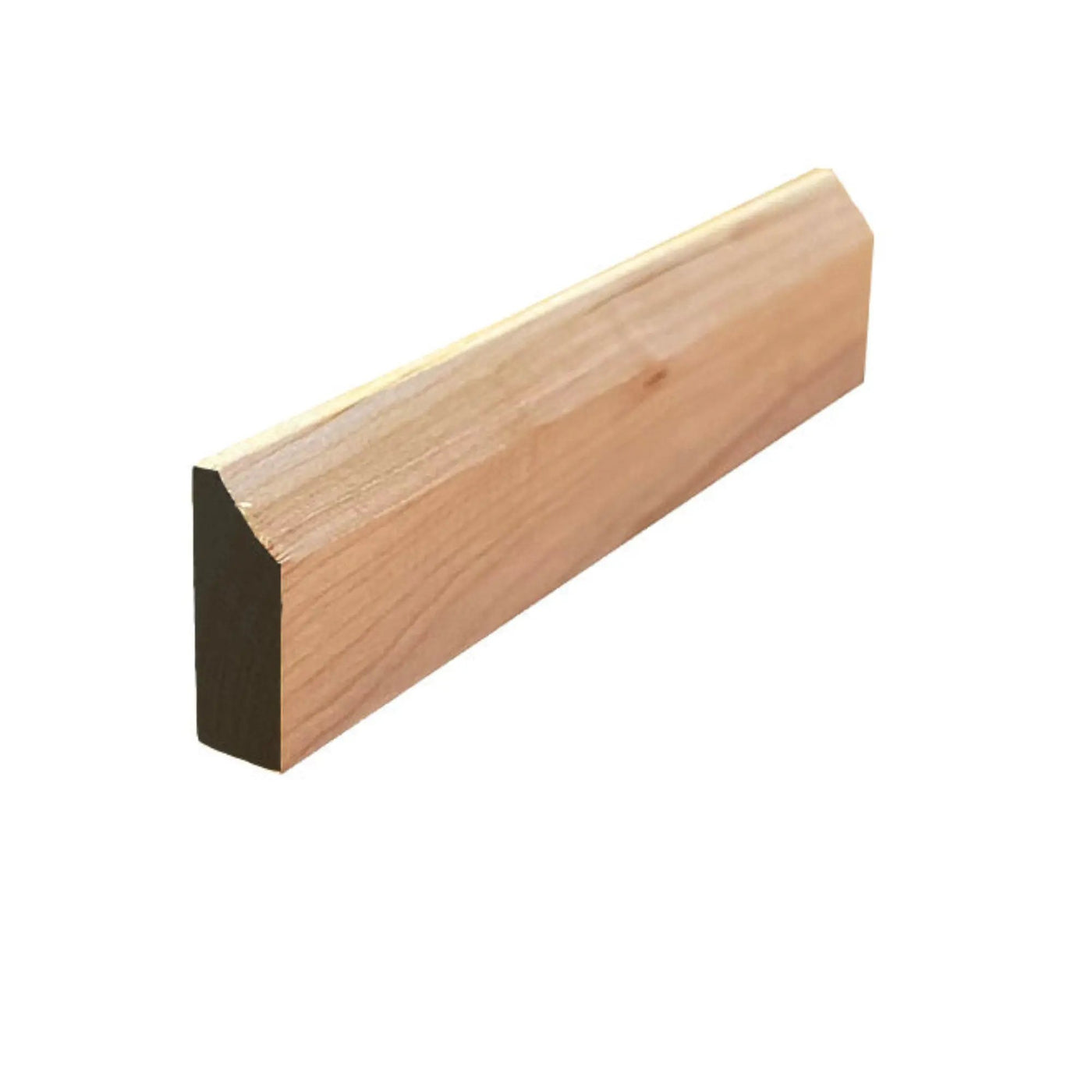 EWBS21 Baseboard Shoe 1-1/8" Tall x 3/8" Beveled Edge. Unfinished by NewMouldings