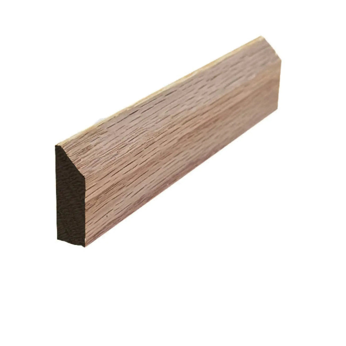 EWBS21 Baseboard Shoe 1-1/8" Tall x 3/8" Beveled Edge. Unfinished by NewMouldings