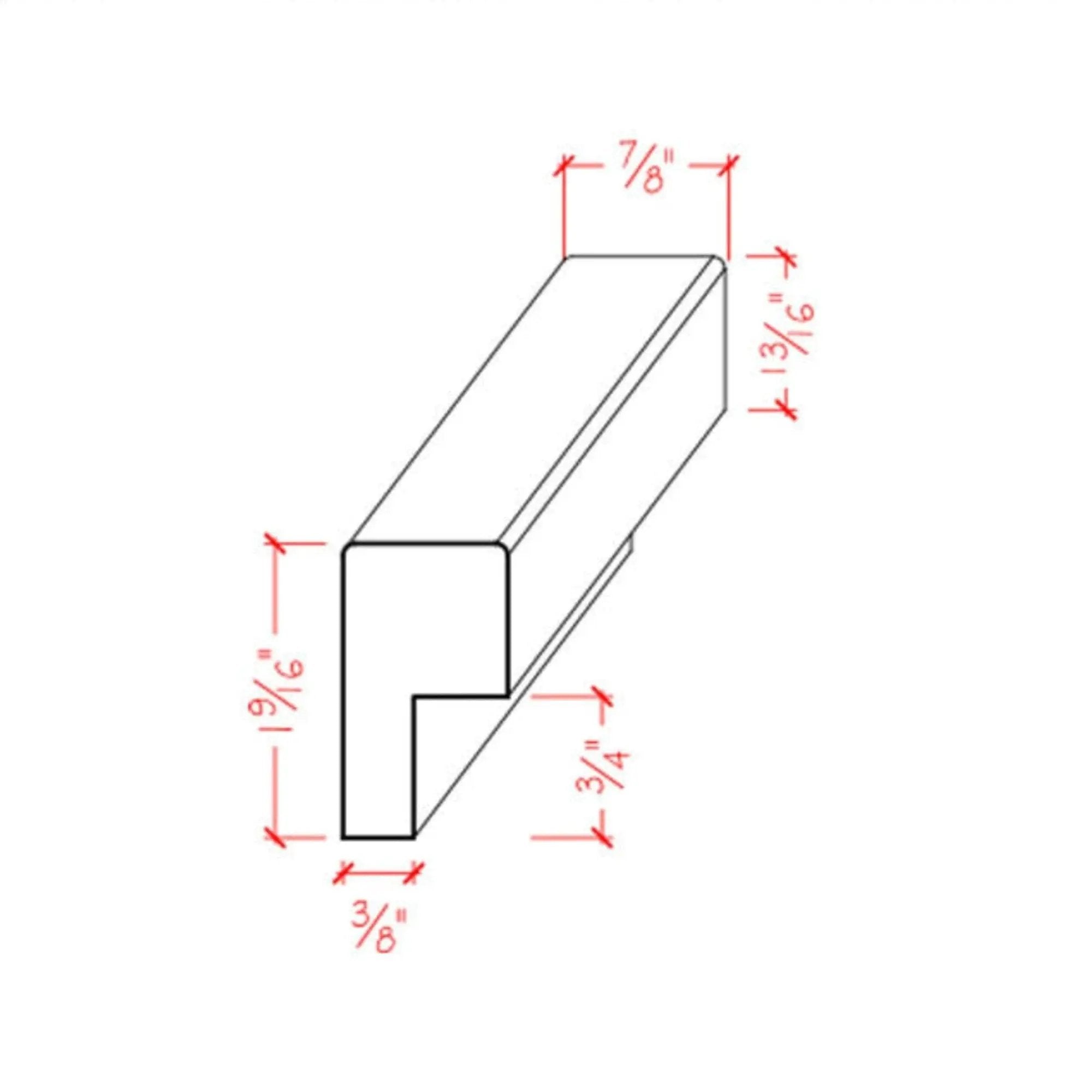 EWCB15 Casing Back Band 1-1/2" Tall x 7/8" Trim Moulding. Unfinished by NewMouldings