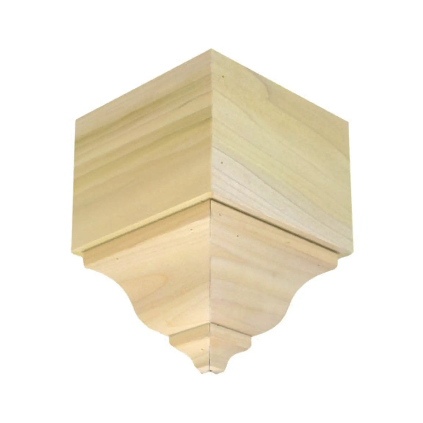 EWCR63 Crown Outside Corner Block 3-1/2 Tall x 2-3/8 Face Unfinished by NewMouldings