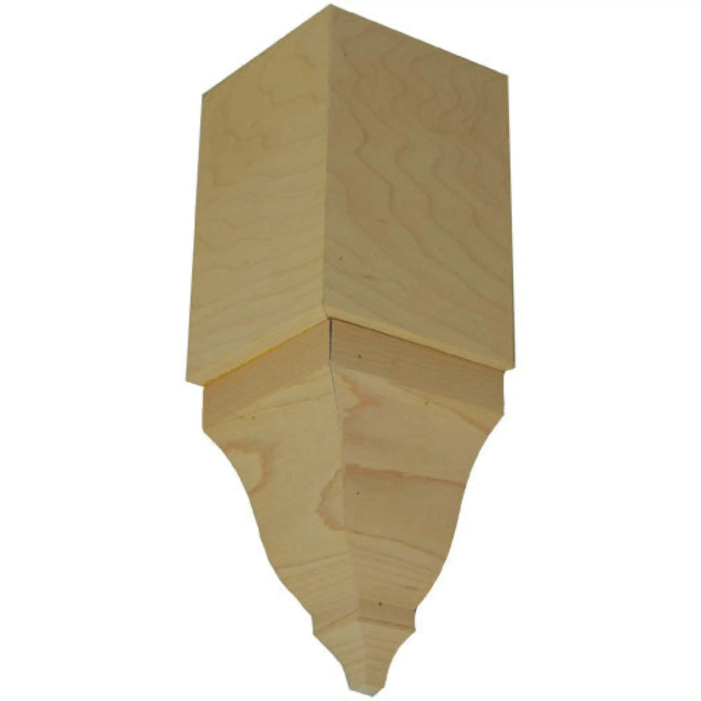 EWCR81 Crown Inside Corner Block 4-1/4" Tall x 3" deep. Unfinished by NewMouldings