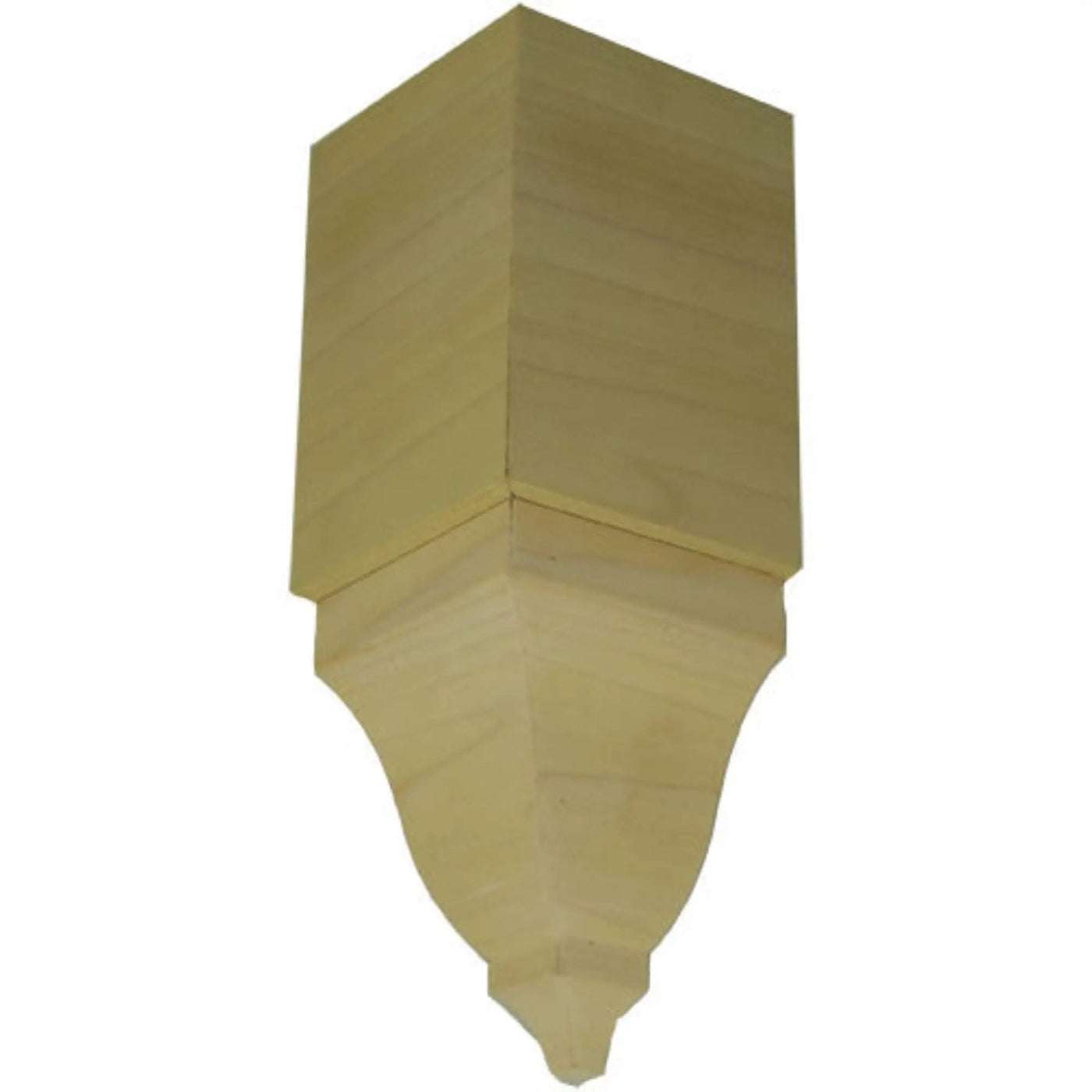 EWCR81 Crown Inside Corner Block 4-1/4" Tall x 3" deep. Unfinished by NewMouldings