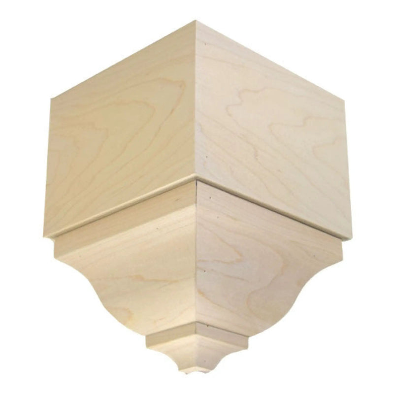 EWCR83 Crown Outside Corner Block 4-1/4" Tall x 3" deep 6" Face Unfinished by NewMouldings
