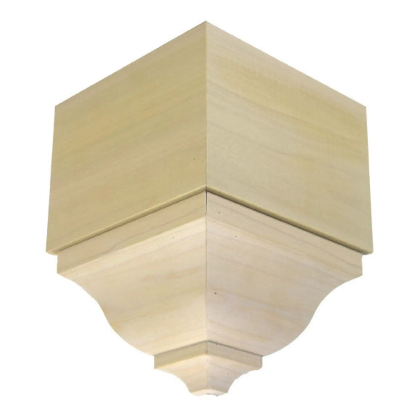 EWCR83 Crown Outside Corner Block 4-1/4" Tall x 3" deep 6" Face Unfinished by NewMouldings