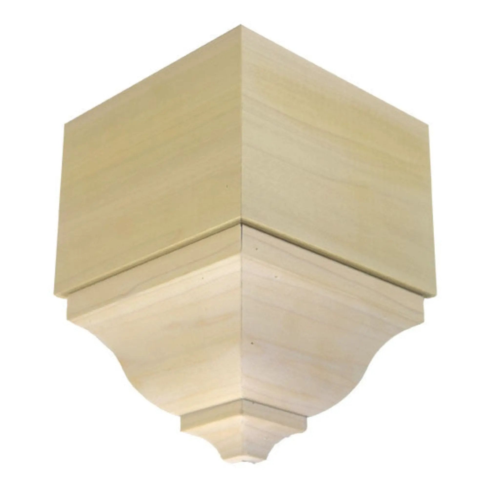 EWCR83 Crown Outside Corner Block 4-1/4" Tall x 3" deep 6" Face Unfinished by NewMouldings