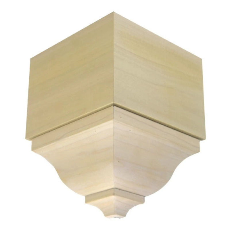 EWCR83 Crown Outside Corner Block 4-1/4" Tall x 3" deep 6" Face Unfinished by NewMouldings