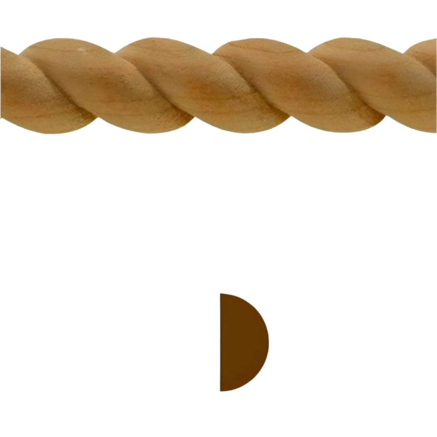 EWRM12 Rope Moulding 3/4" High x 3/8" Trim. Unfinished by NewMouldings