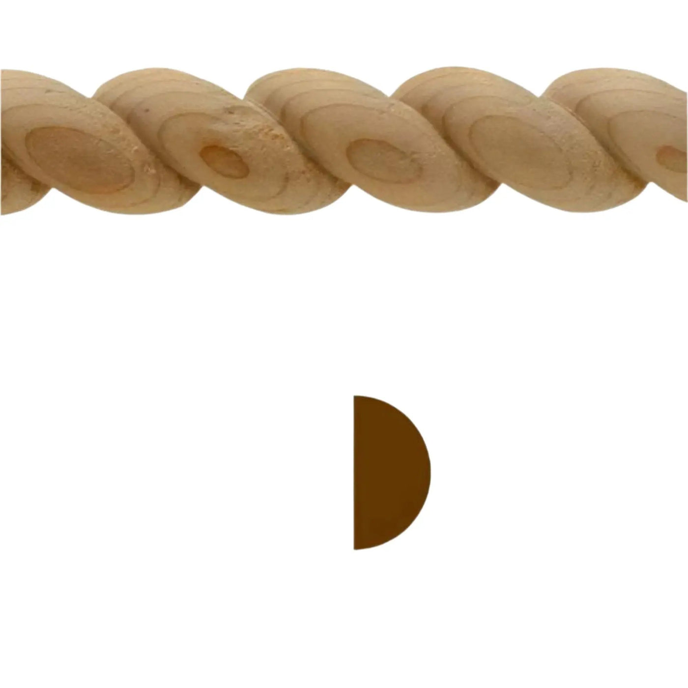 EWRM12 Rope Moulding 3/4" High x 3/8" Trim. Unfinished by NewMouldings