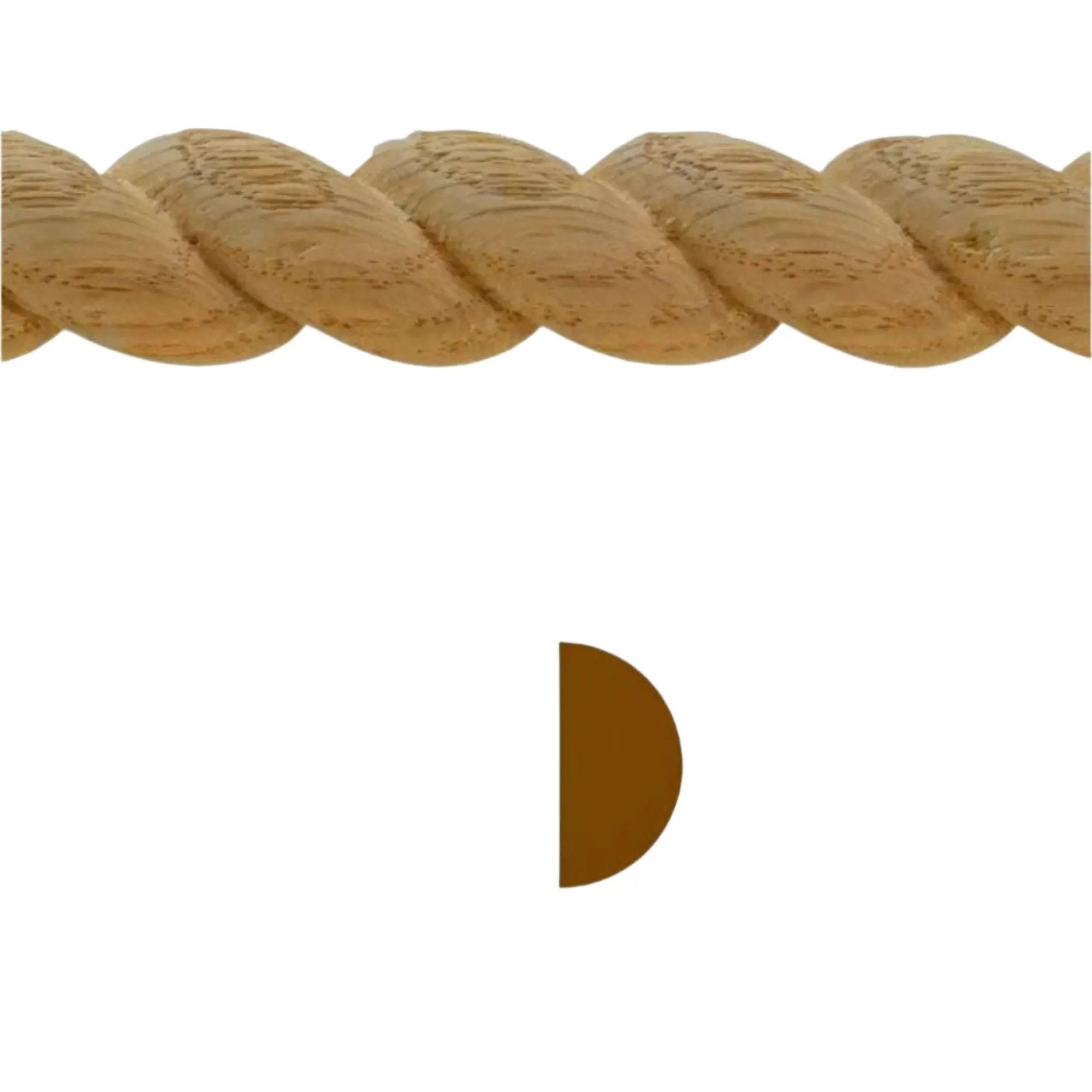 EWRM12 Rope Moulding 3/4" High x 3/8" Trim. Unfinished by NewMouldings