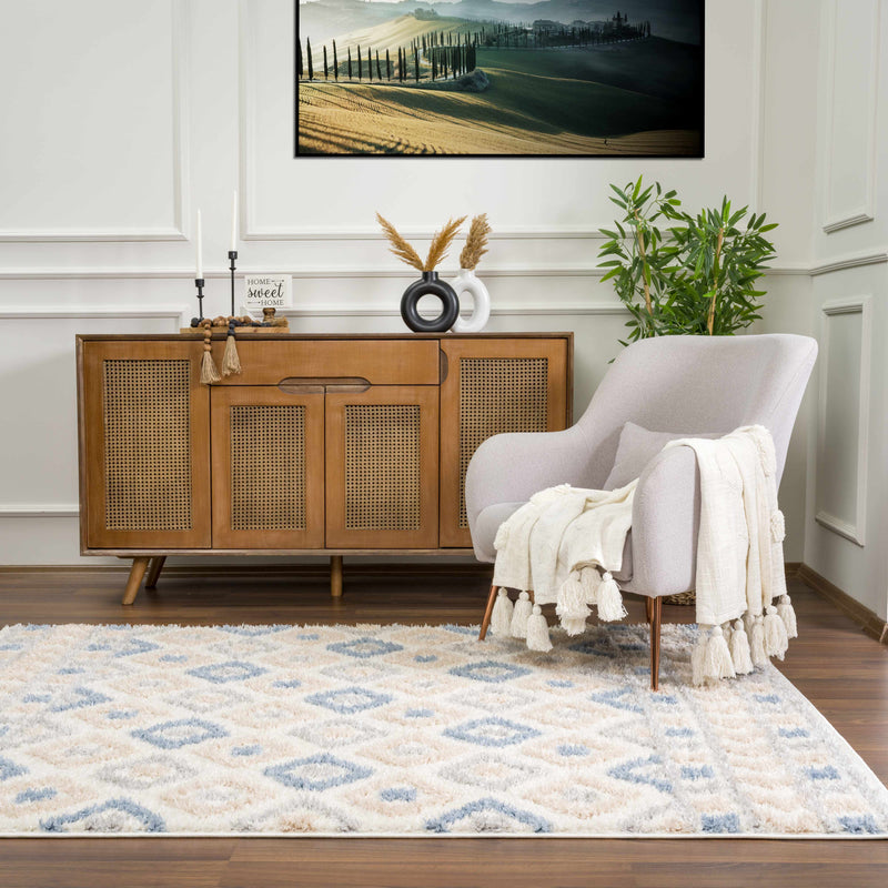 Eivin Pink & Blue Area Rug - Clearance by Boutique Rugs