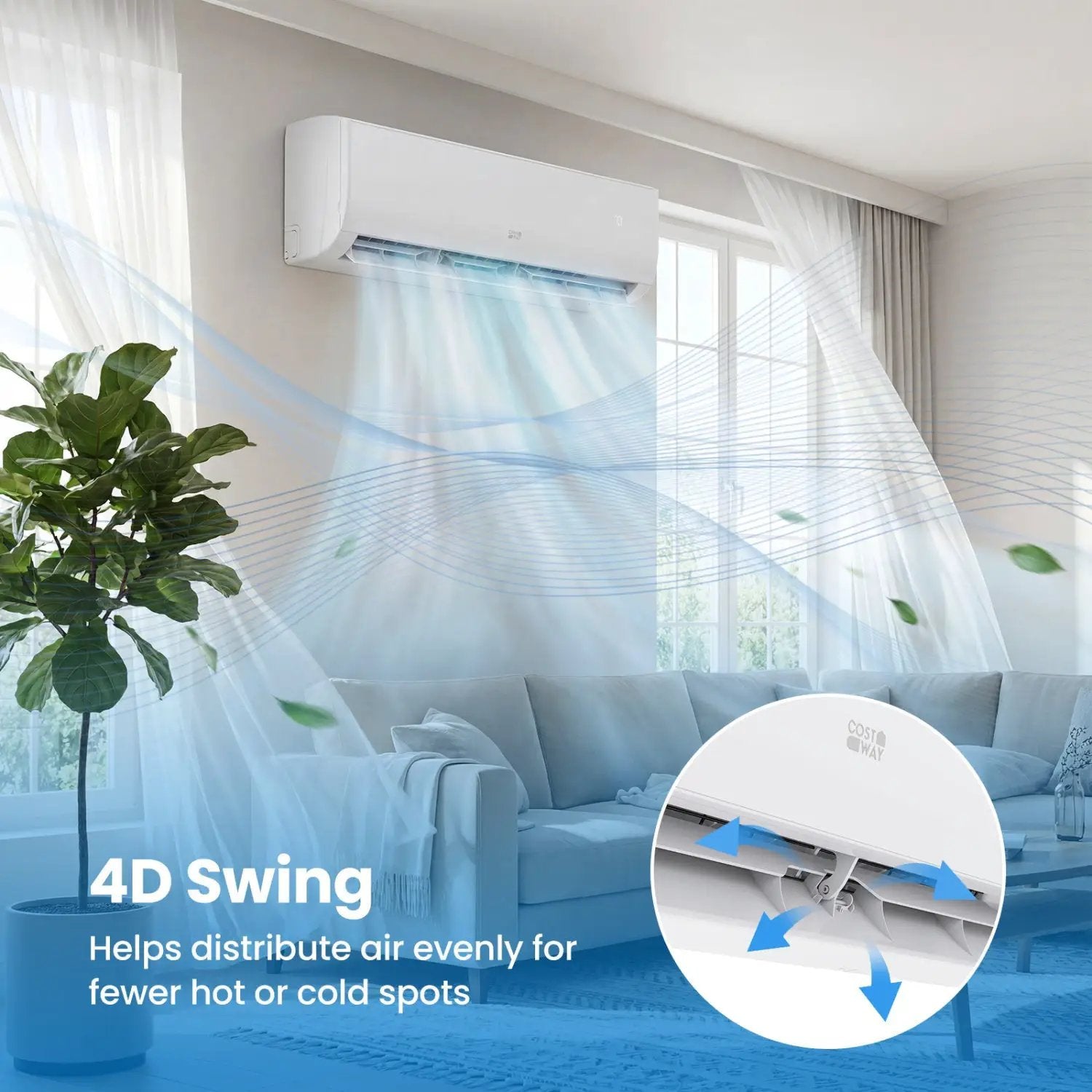18000 BTU Mini Split Air Conditioner & Heater with WiFi by DirectDeals