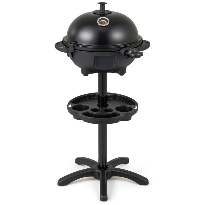 Electric BBQ Grill 1200W Indoor Outdoor Grill with 2-Zone Non-Stick Grilling Plate by DirectDeals
