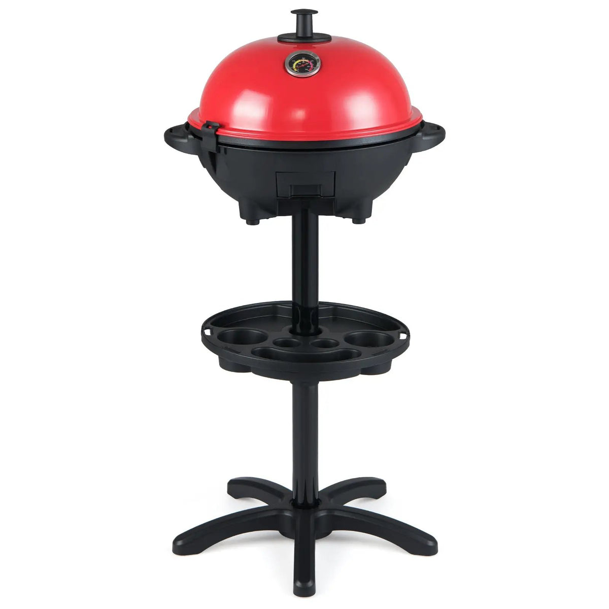 Electric BBQ Grill 1200W Indoor Outdoor Grill with 2-Zone Non-Stick Grilling Plate by DirectDeals