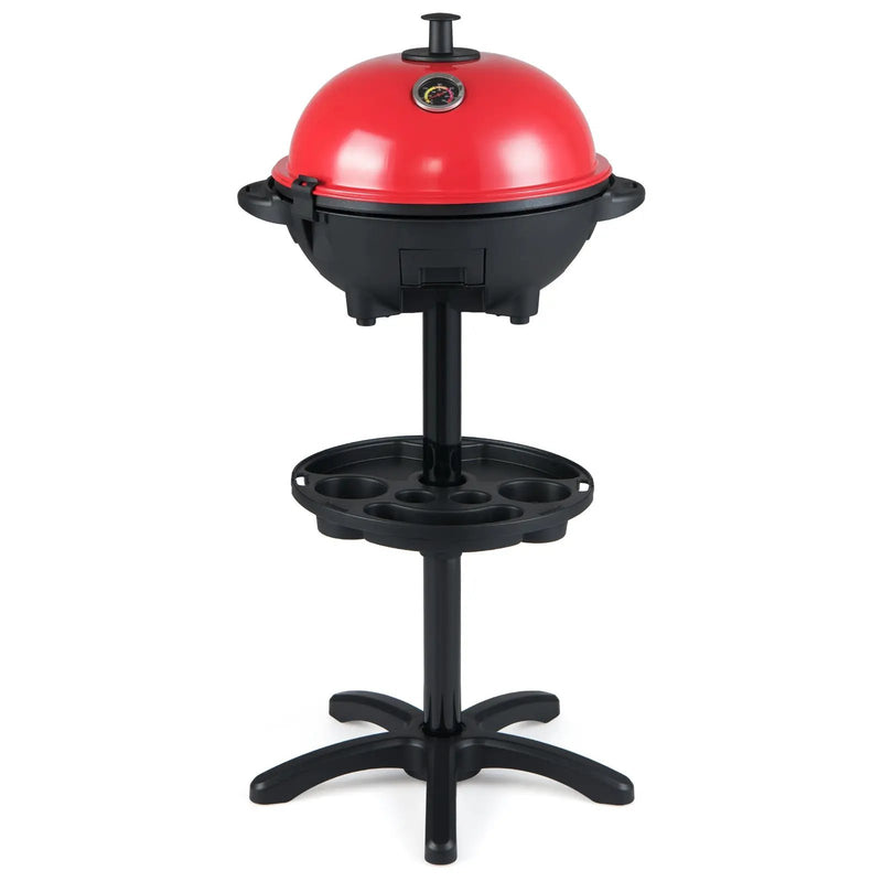 Electric BBQ Grill 1200W Indoor Outdoor Grill with 2-Zone Non-Stick Grilling Plate by DirectDeals