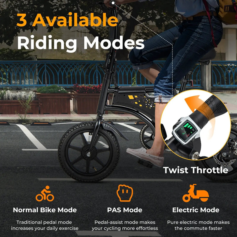 Electric Bike for Adults Folding Electric Bicycle with 350W Motor and 36V Battery by DirectDeals