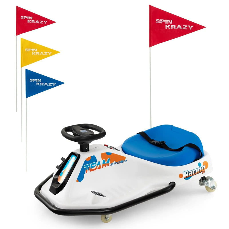 24V Electric Drifting Go Kart for Kids with 360° Spin Wireless Connection-Navy by DirectDeals