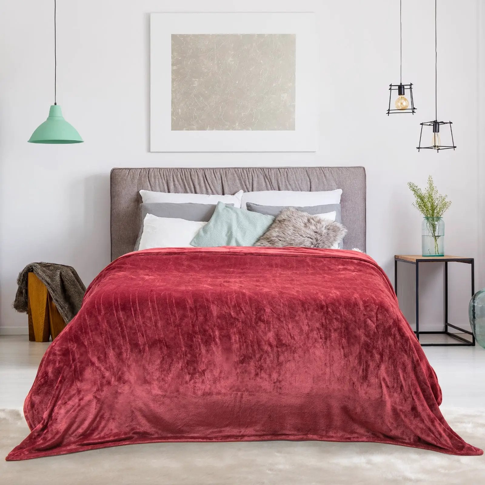 62 x 84 Inch Twin Size Electric Heated Throw Blanket with Timer by DirectDeals