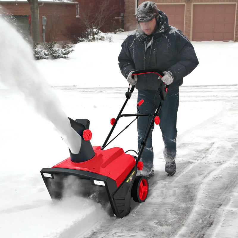 20 Inch 120V 15Amp Electric Snow Thrower with 180¬∞ Rotatable Chute by DirectDeals