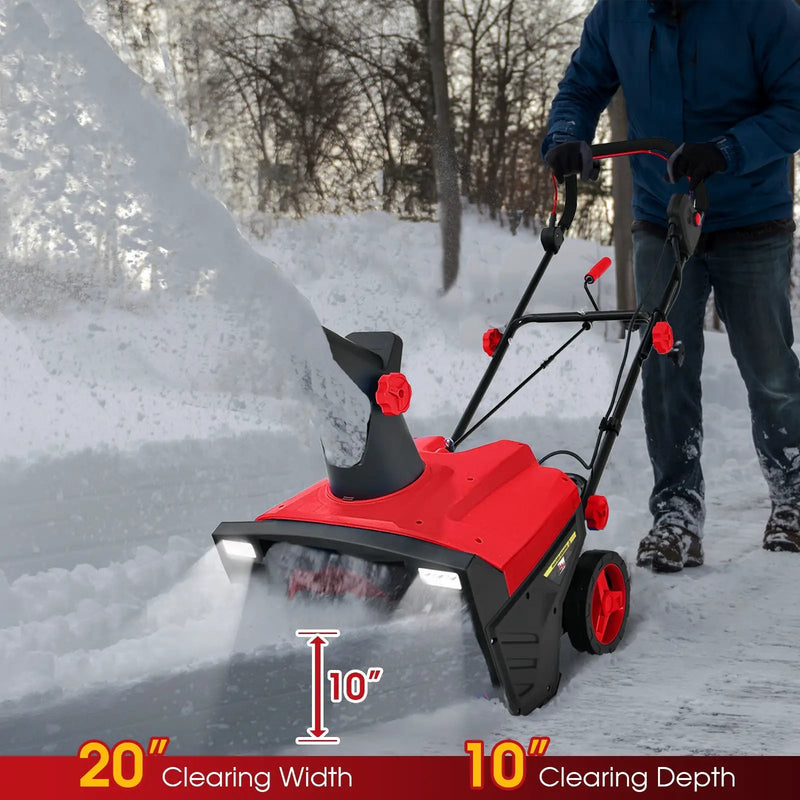 20 Inch 120V 15Amp Electric Snow Thrower with 180¬∞ Rotatable Chute by DirectDeals