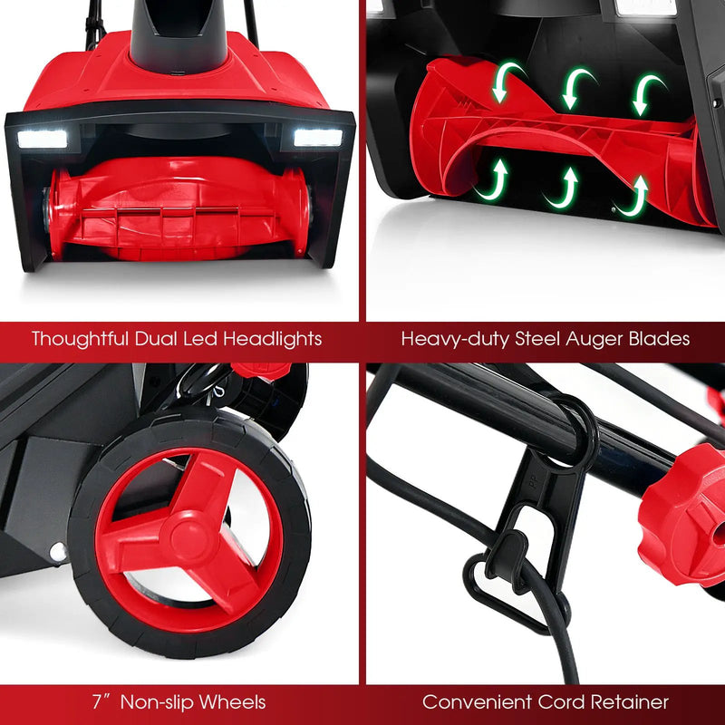 20 Inch 120V 15Amp Electric Snow Thrower with 180¬∞ Rotatable Chute by DirectDeals