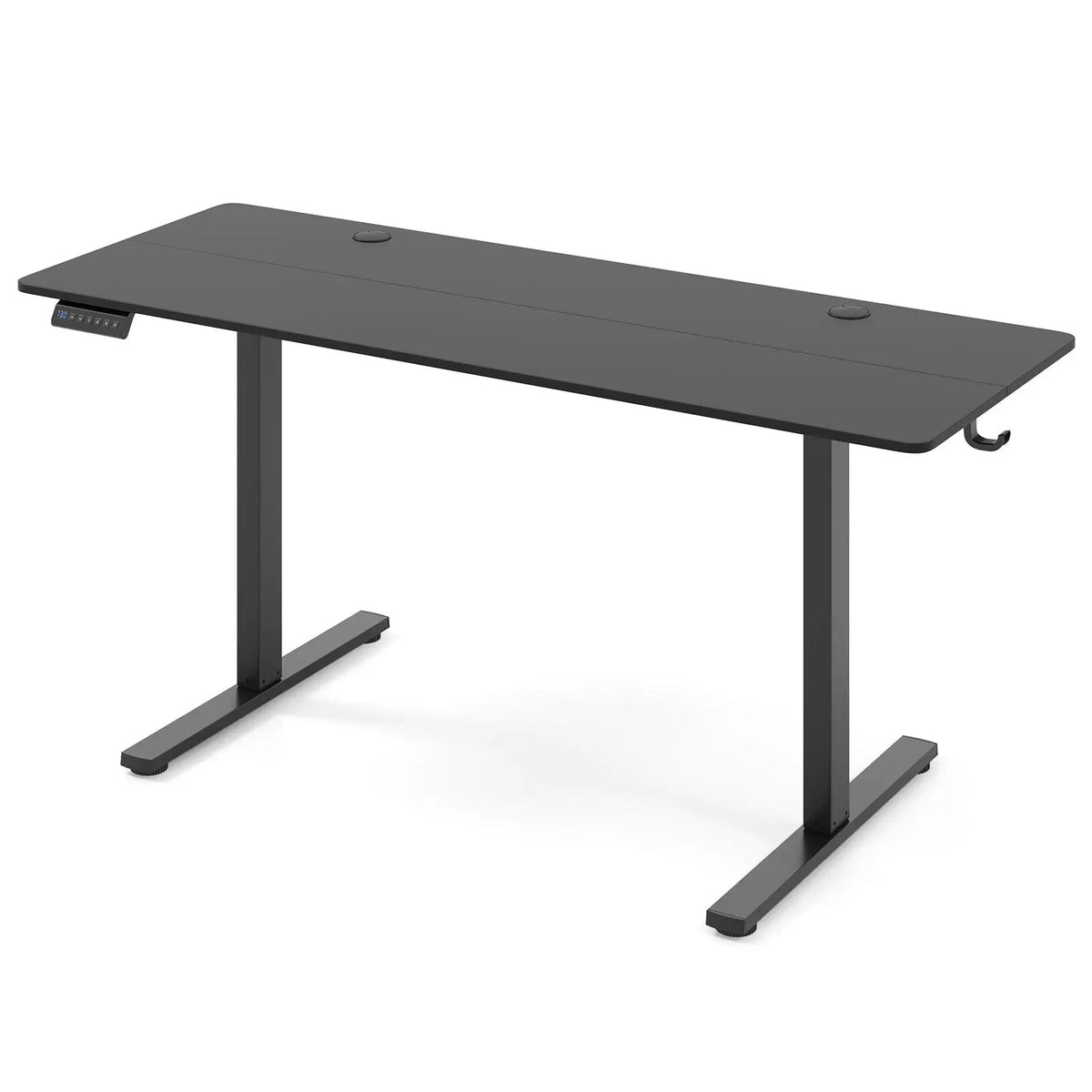 Electric Standing Desk with 3 Memory Heights and 2 Hanging Hooks and Cable Holes by DirectDeals