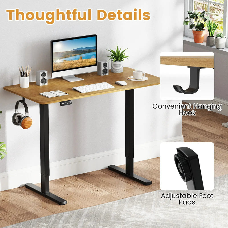 Electric Standing Desk Frame Height Adjustable Computer Desk Base with LED Display by DirectDeals