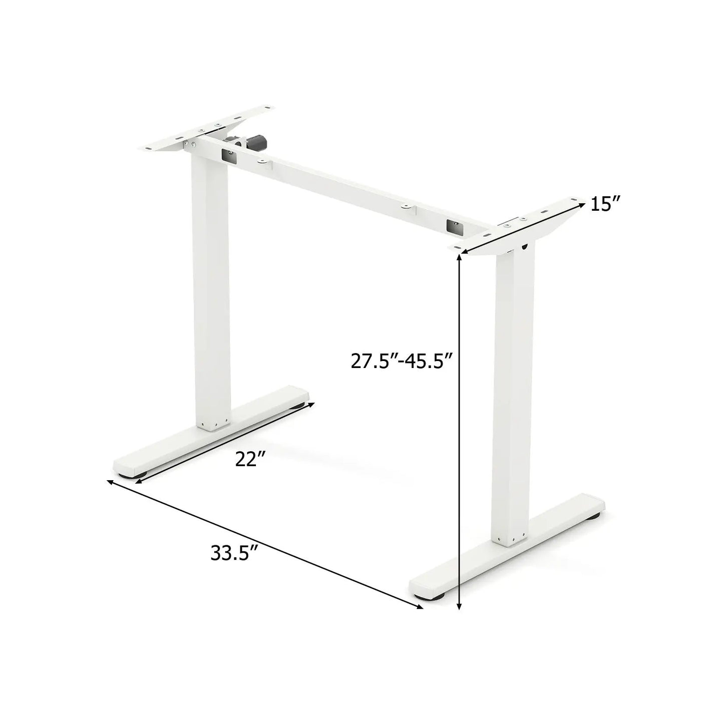 Electric Standing Desk Frame Height Adjustable Computer Desk Base with LED Display by DirectDeals