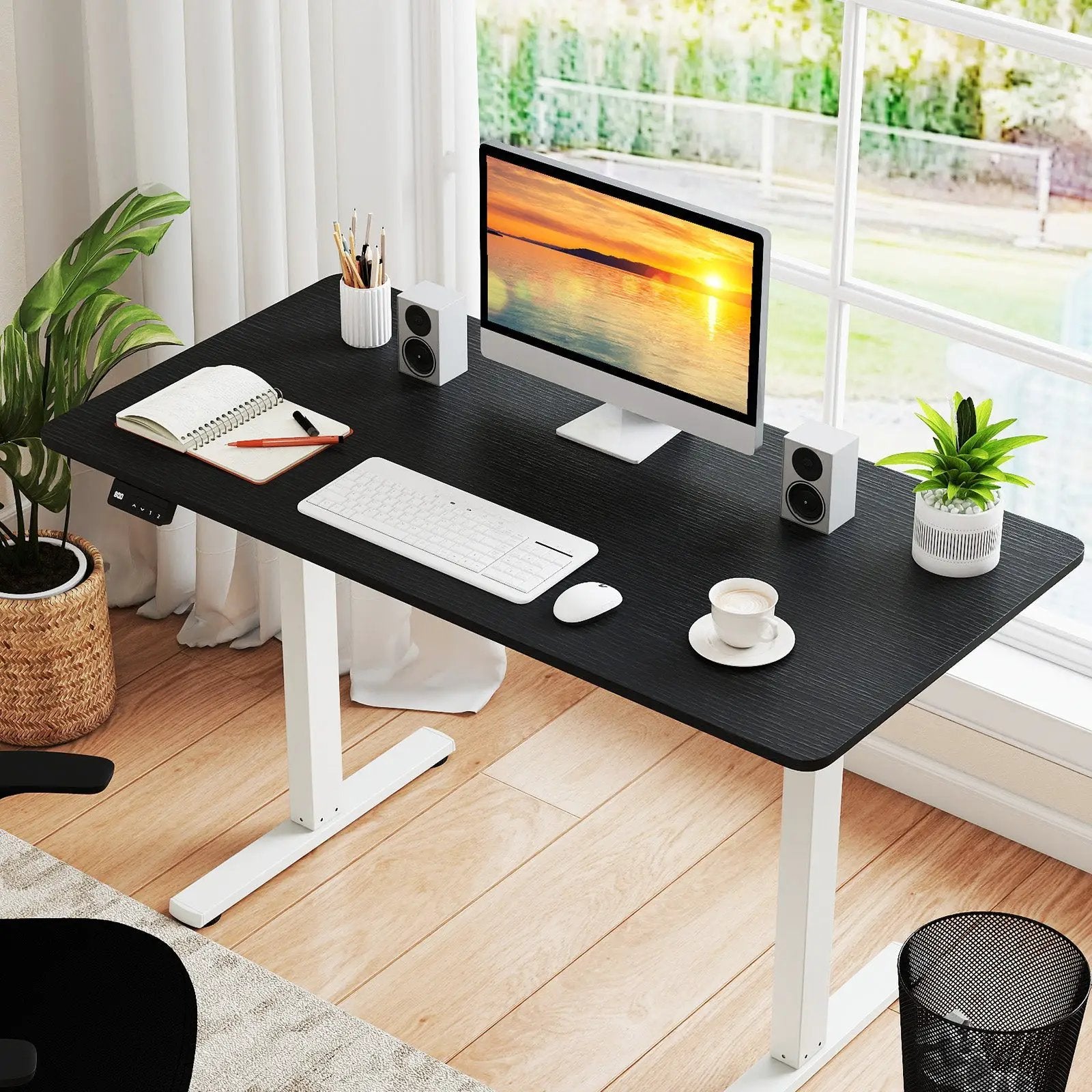 Electric Standing Desk with LED Display and 2 Memory Height Settings by DirectDeals