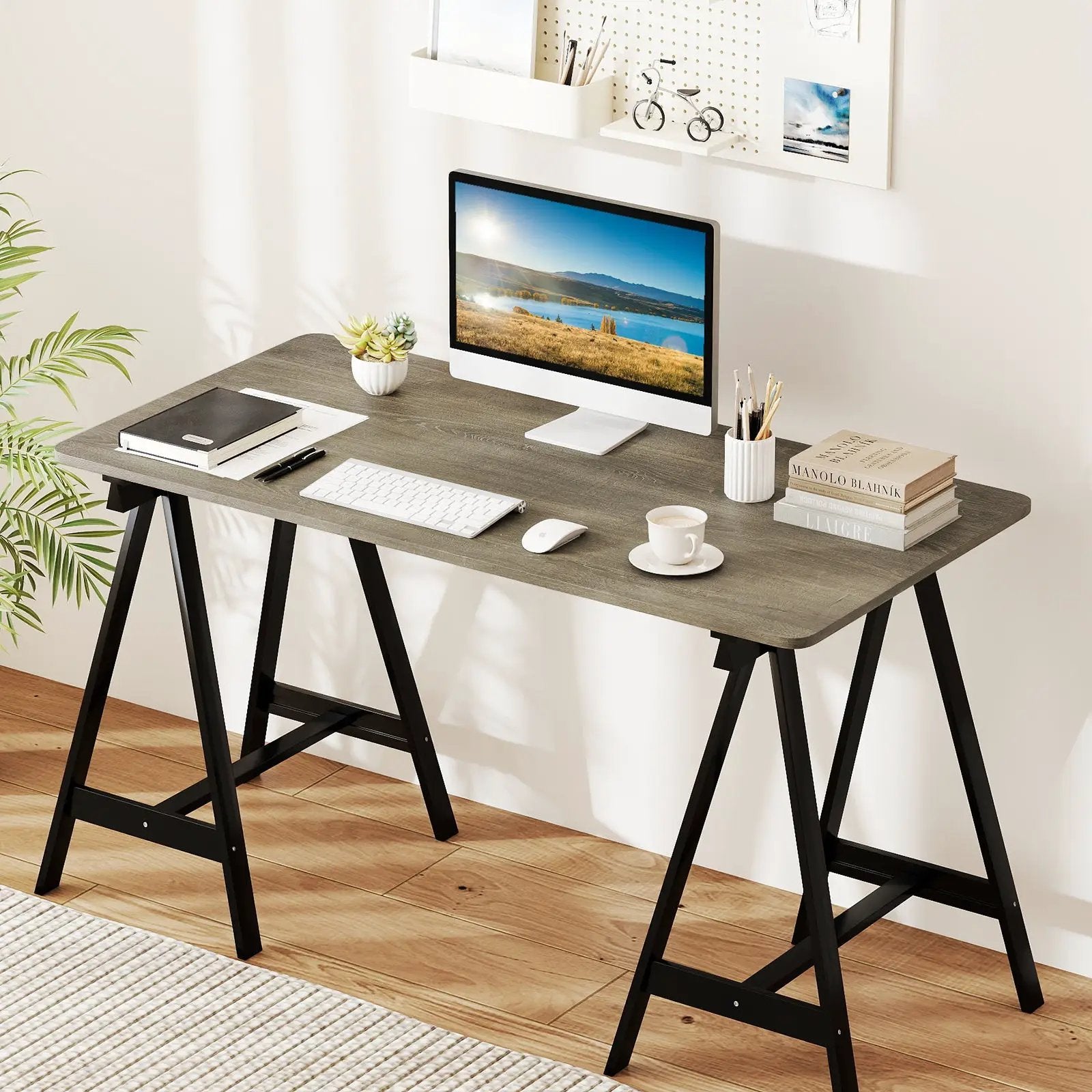 Electric Standing Desk with LED Display and 2 Memory Height Settings by DirectDeals
