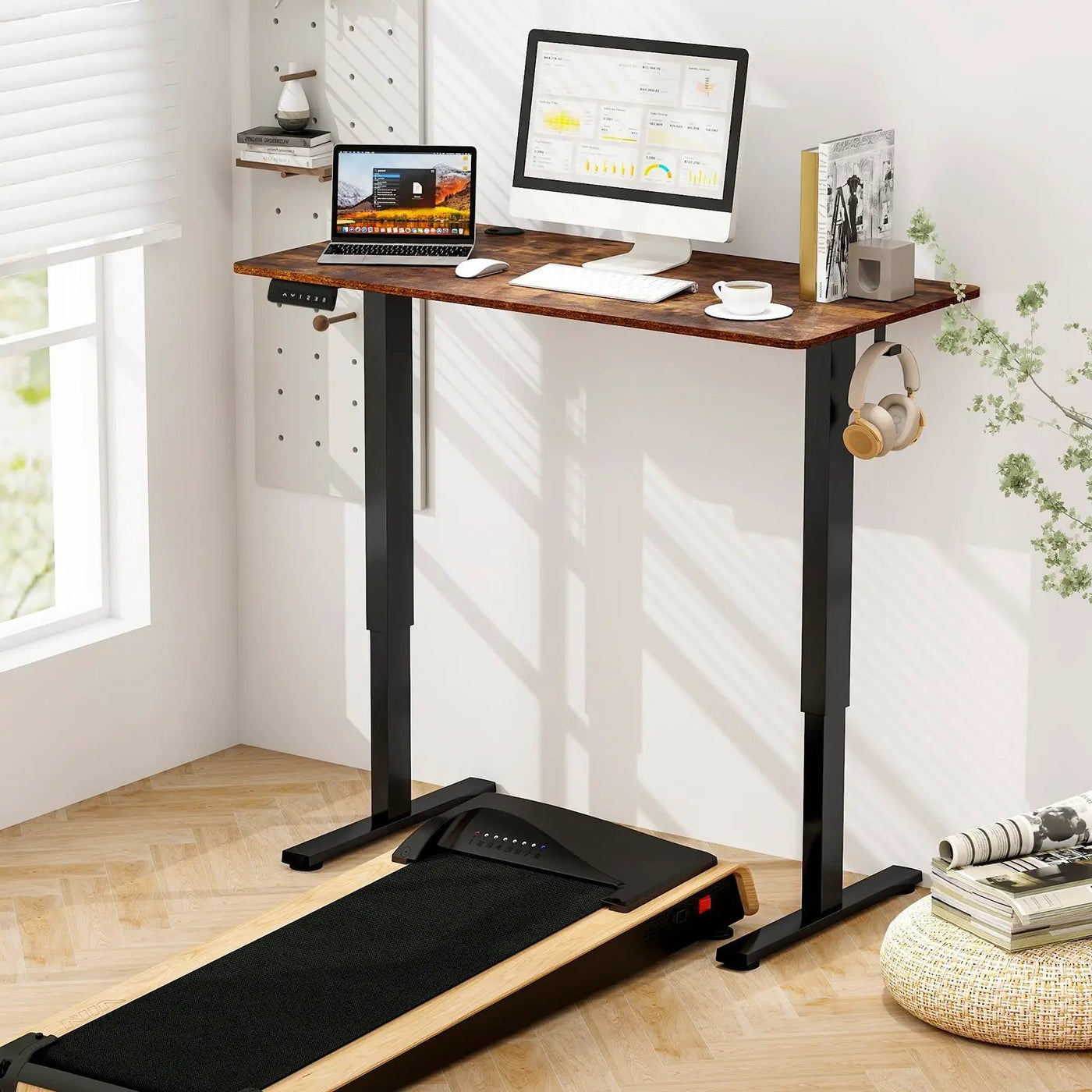 Electric Standing Desk with Memory Presets & Cable Management by DirectDeals
