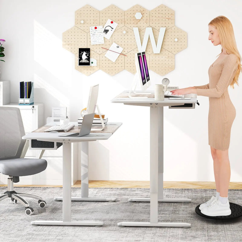 Height Adjustable Electric Standing Desk with USB Charging Port by DirectDeals