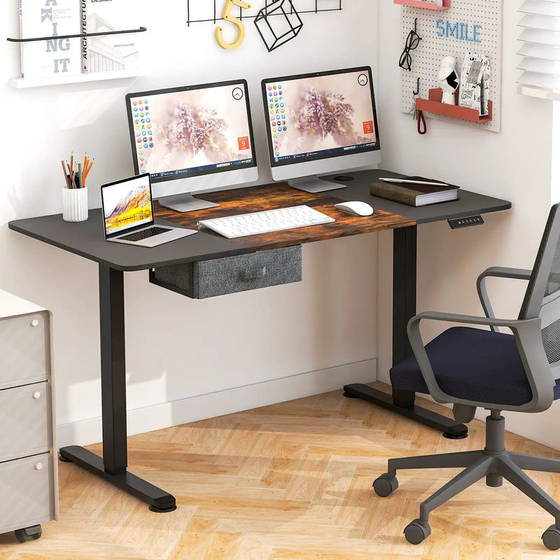 Height Adjustable Electric Standing Desk with USB Charging Port by DirectDeals