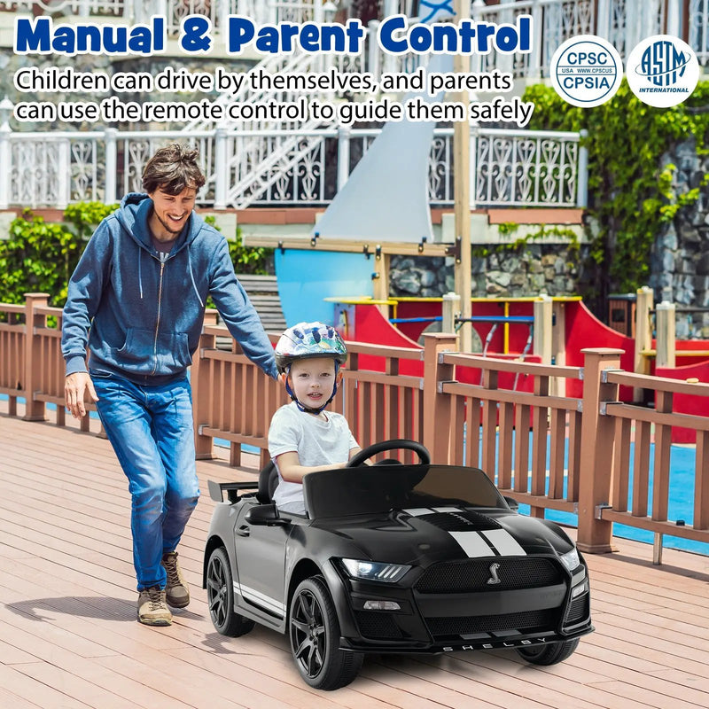 12V Licensed Ford Mustang Shelby GT500 Kids Ride on Car with Remote Control for Kids Aged 3-8 by DirectDeals