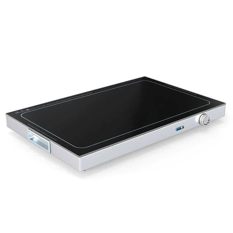 Electric Warming Tray with Adjustable Temperature and Built-In Handles Tempered Glass by DirectDeals