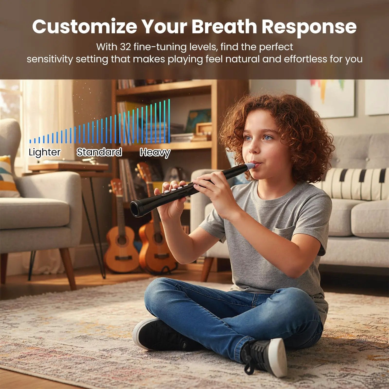 Electronic Wind Instrument Synthesizer Rechargeable Digital Saxophone-Black by DirectDeals