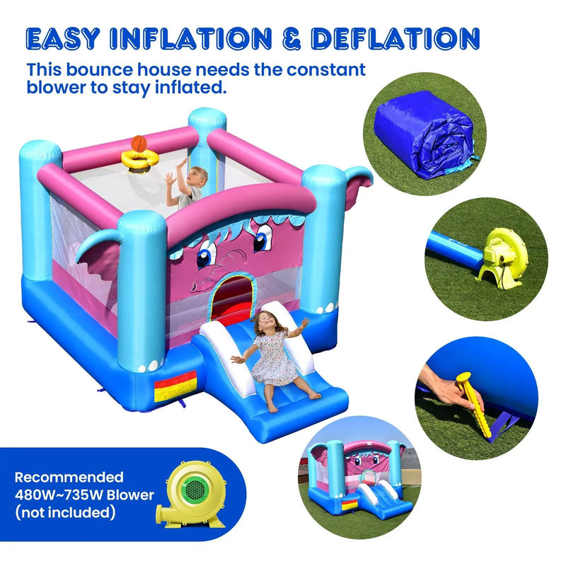 3-in-1 Elephant Theme Inflatable Castle without Blower by DirectDeals