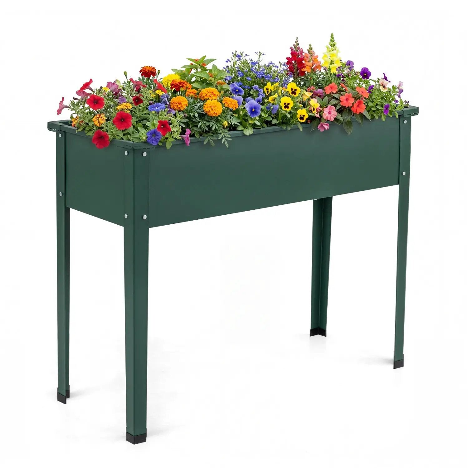 Raised Garden Bed Elevated Metal Planter Box with Legs Drainage Holes by DirectDeals