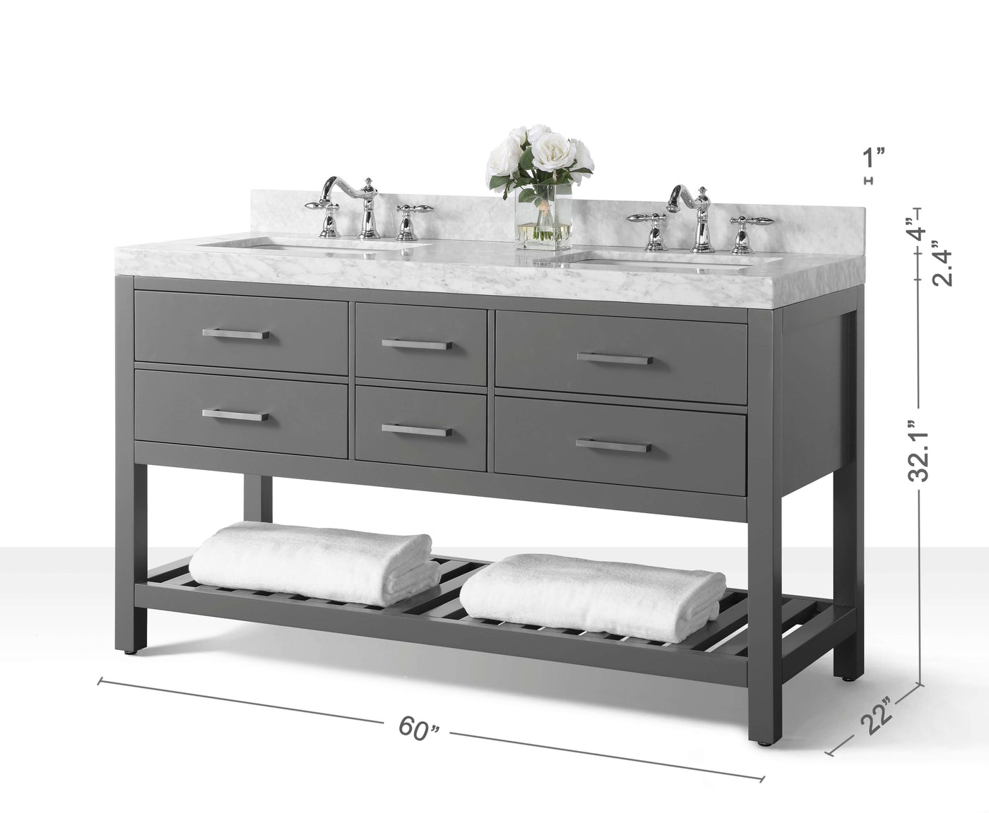 Elizabeth 60" Bath Vanity Set by Ancerre Designs