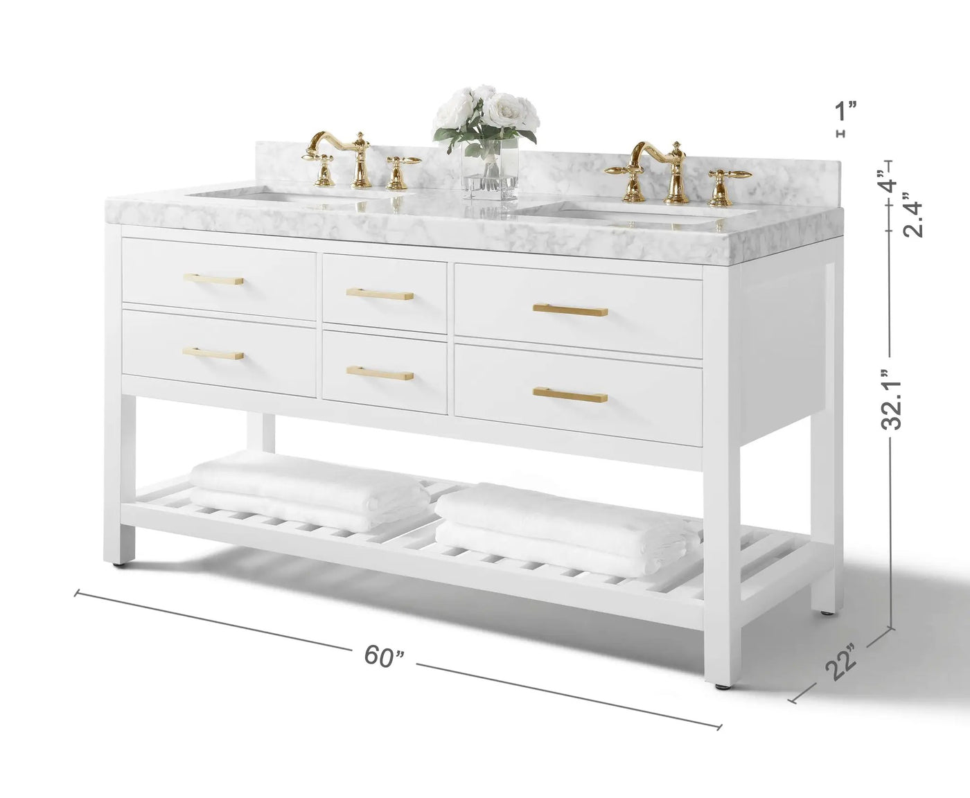 Elizabeth 60" Bath Vanity Set by Ancerre Designs