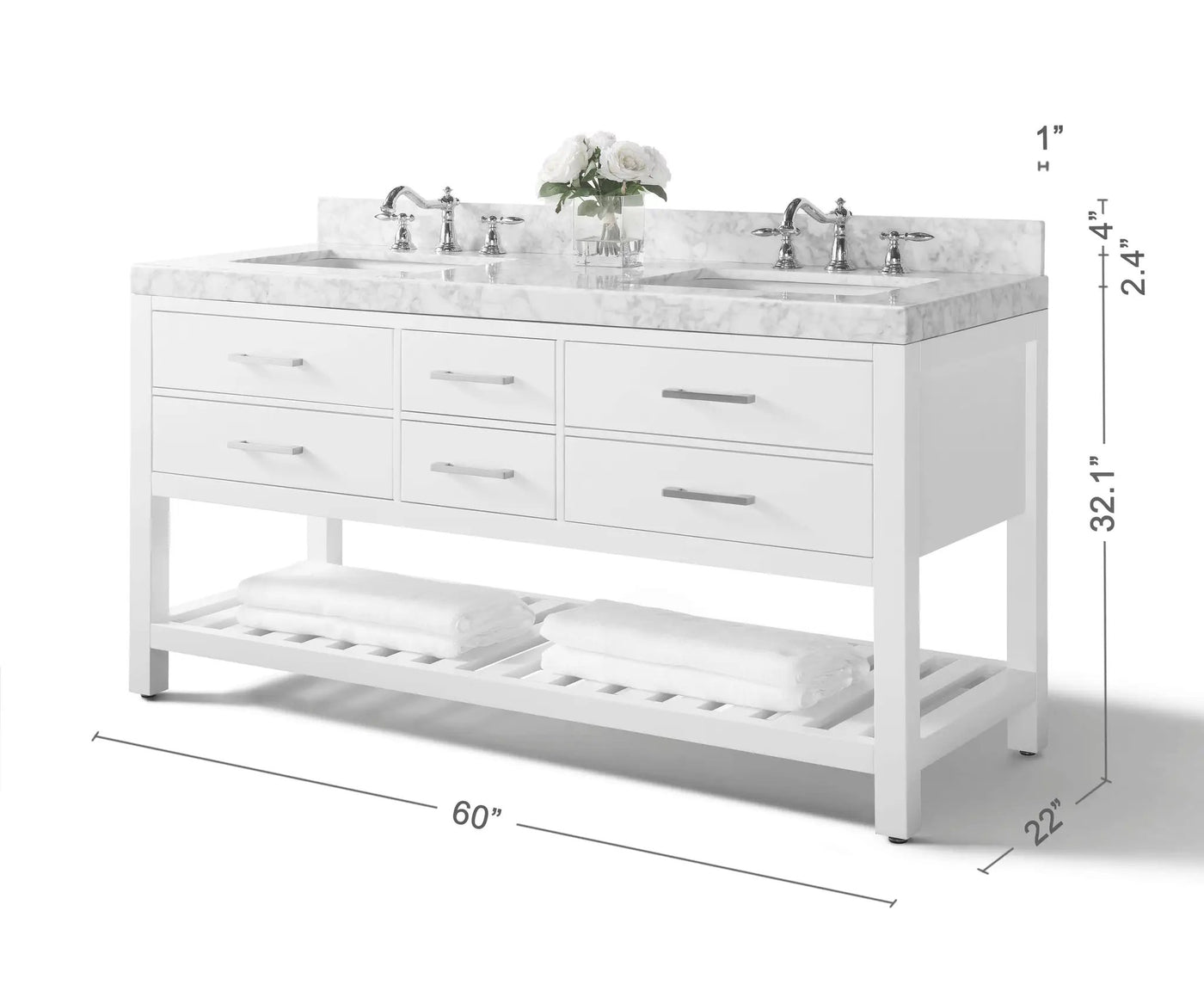 Elizabeth 60" Bath Vanity Set by Ancerre Designs