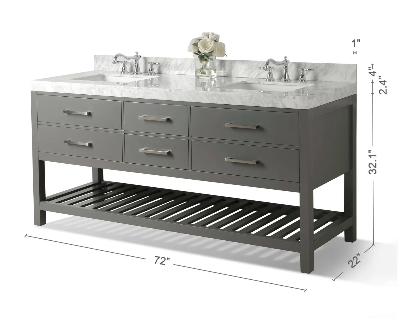 Elizabeth 72" Bath Vanity Set by Ancerre Designs