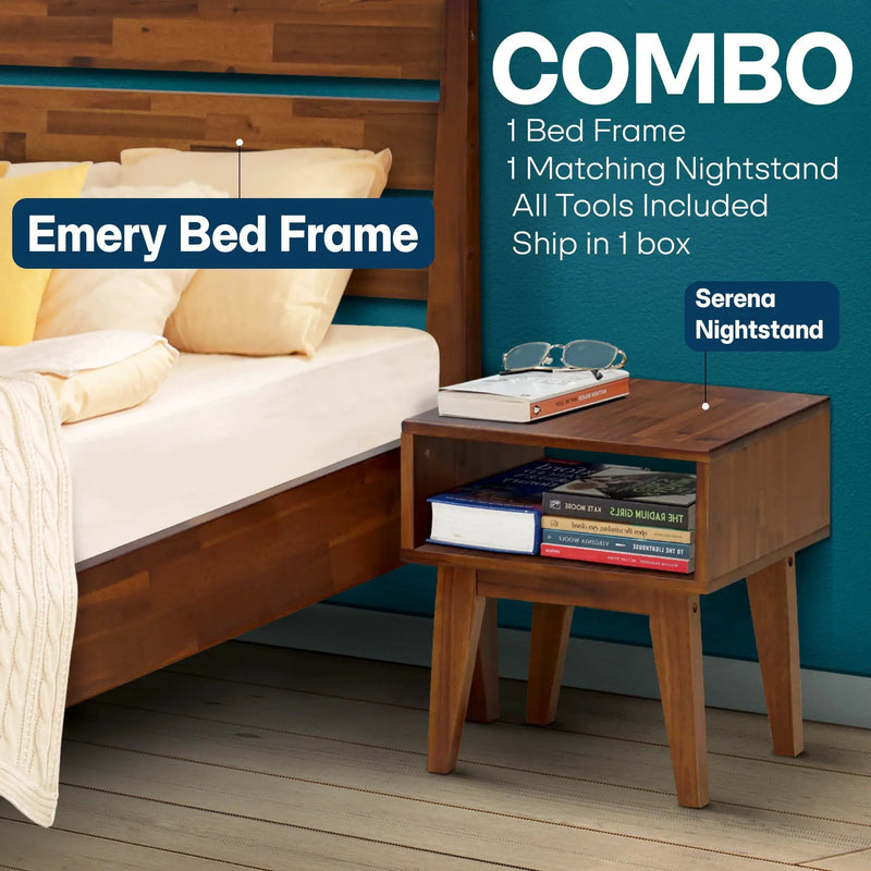 Emery Solid Wood Bed Frame by Megsu