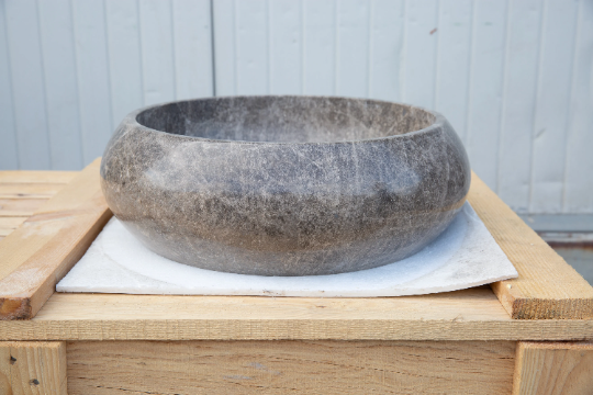 Emperador Brown Natural Stone Marble Vessel Sink Polished (D)16" (H)6" by GobekDesign